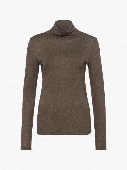 Long-sleeved Shirt with Highneck