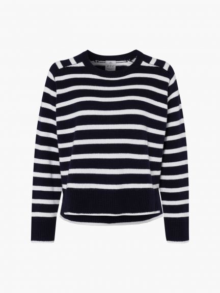 Striped Saddleshouler Sweater