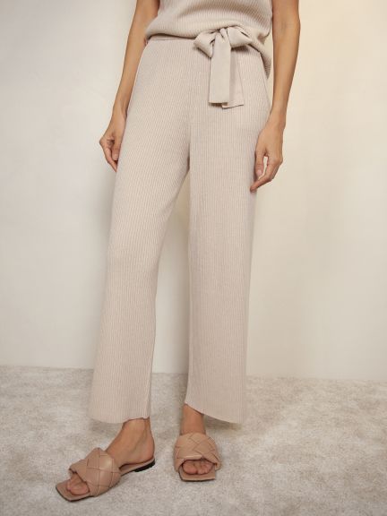 Ribbed Trousers with Belt