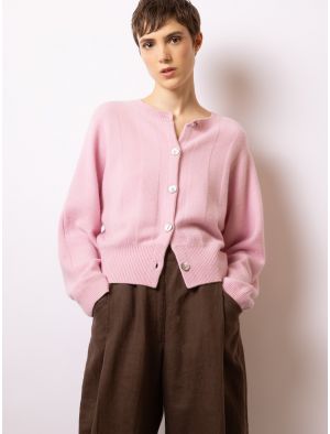 Cardigan with rib structure