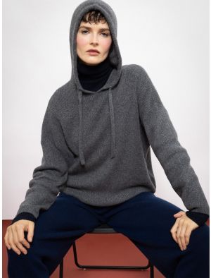 Hoodie with glitter-effect