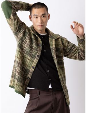 Overshirt with checked pattern