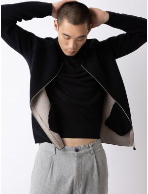 Doubleface bomber jacket